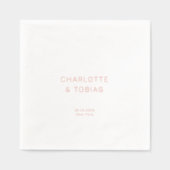 シンプルエレガントホイル結婚ス 箔ナプキン (正面)