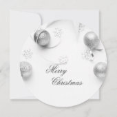 シンプルエレガントホワイトとシルバーのクリスマスパーティー 招待状 (裏面)