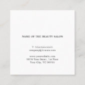 シンプルエレガントホワイトブルー美しいアポイントメントカード 予約カード (裏面)