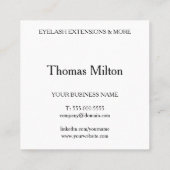 シンプルエレガントミニマモダンリスト スクエア名刺 (裏面)