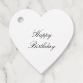 シンプルエレガントミニマルカスタムハッピーバースデー フェイバータグ (正面)