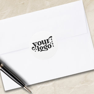 シンプルエレガントミニマルカスタム会社のロゴ ラウンドシール