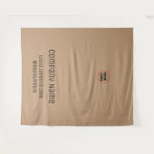 シンプルエレガントミニマルカスタム社名文字 タペストリー (正面(横))