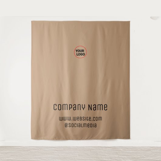 シンプルエレガントミニマルカスタム社名文字 タペストリー (正面)