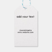 シンプルエレガントミニマルカスタム記念日 ギフトタグ (裏面)