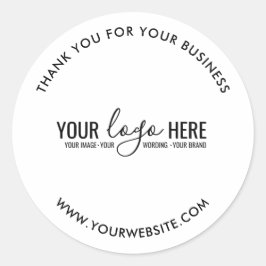 シンプルエレガントミニマルカスタムLogo Here Company ラウンドシール