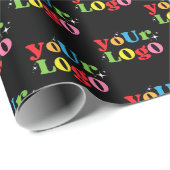 シンプルエレガントミニマルカスタムLogo Here Company ラッピングペーパー (ロールコーナー)