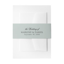 シンプルエレガントミニマルダスティフォーマルブ結婚ルー 招待状ベリーバンド