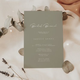 シンプルエレガントミニマルブライダルブランチ招待状 招待状