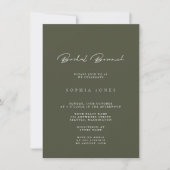 シンプルエレガントミニマルブライダルブランチ招待状 招待状 (正面)