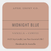 シンプルエレガントミニマルモダンテラコッタ スクエアシール (正面)