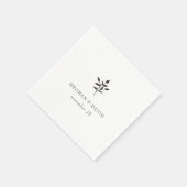 シンプルエレガントミニマルモダンボタ結婚ニカル スタンダードカクテルナプキン (角)