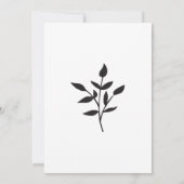 シンプルエレガントミニマルモダンボタ結婚ニカル 招待状 (裏面)