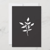 シンプルエレガントミニマルモダンボタ結婚ニカル 招待状 (裏面)