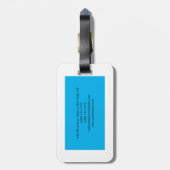 シンプルエレガントミニマルモダンリストブルー ラゲッジタグ (裏面縦)