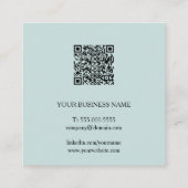 シンプルエレガントミニマルモダンQRコード スクエア名刺 (裏面)