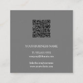 シンプルエレガントミニマルモダンQRコード スクエア名刺 (裏面)