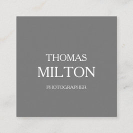 シンプルエレガントミニマルモダンQRコード スクエア名刺