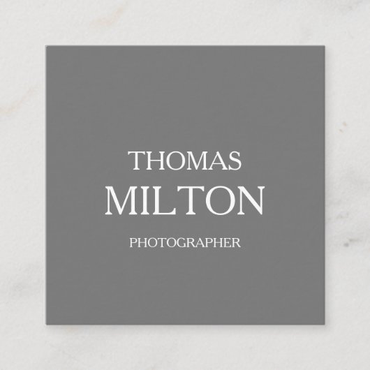 シンプルエレガントミニマルモダンQRコード スクエア名刺 (正面)