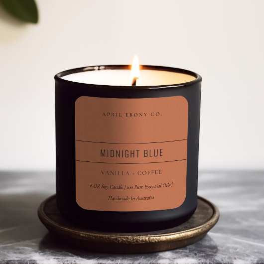 シンプルエレガントミニマルモダンTERRACOTTA ORANGE スクエアシール