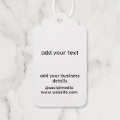 シンプルエレガントミニマルラベル ギフトタグ (裏面)