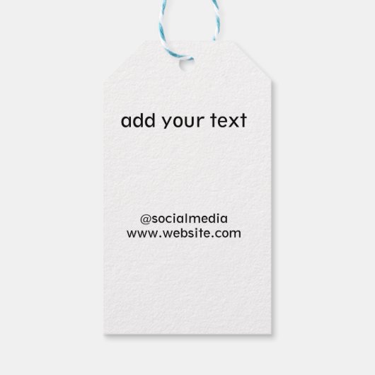 シンプルエレガントミニマルラベル ギフトタグ (裏面)