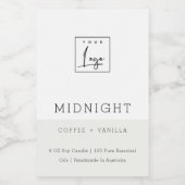 シンプルエレガントミニマルロモダンゴ白蝋燭 フードラベル (シングルラベル)
