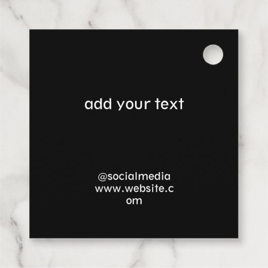 シンプルエレガントミニマル幸せ母の日の贈り物 フェイバータグ (裏面)