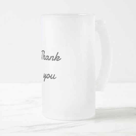 シンプルエレガントミニマル感謝していはcです フロストグラスビールジョッキ (正面右)