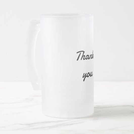 シンプルエレガントミニマル感謝していはcです フロストグラスビールジョッキ (正面左)