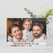 シンプルエレガントミニマル新年の写真あいさつ シーズンカード (スタンド正面)