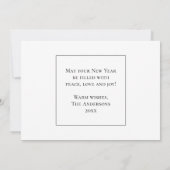 シンプルエレガントミニマル新年の写真あいさつ シーズンカード (裏面)