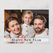 シンプルエレガントミニマル新年の写真あいさつ シーズンポストカード (正面)