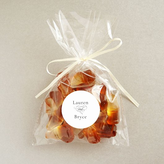 シンプルエレガントミニマル白結婚の ラウンドシール