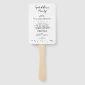 シンプルエレガントミニマル白黒結婚式 プログラム ハンドファン (裏面)