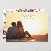 シンプルエレガントミニマル結婚ム写真 セーブザデート (正面/裏面)