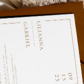 シンプルエレガントミニマル結婚リスト 招待状