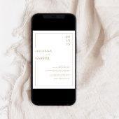 シンプルエレガントミニマル結婚リスト 招待状