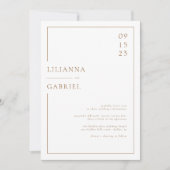 シンプルエレガントミニマル結婚リスト 招待状 (正面)