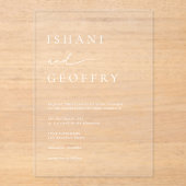 シンプルエレガントミニマル結婚主義 アクリル招待状 (正面)