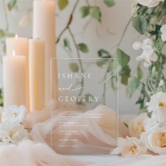 シンプルエレガントミニマル結婚主義 アクリル招待状