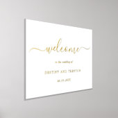 シンプルエレガントミニマル金ゴールド結婚歓迎 箔ポスター (レイダウン)