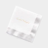 シンプルエレガントミニマル#13スクリプト名のみ 箔ナプキン (左)