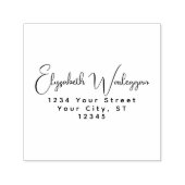 シンプルエレガントミニマル#42名住所 セルフインキングスタンプ (デザイン)