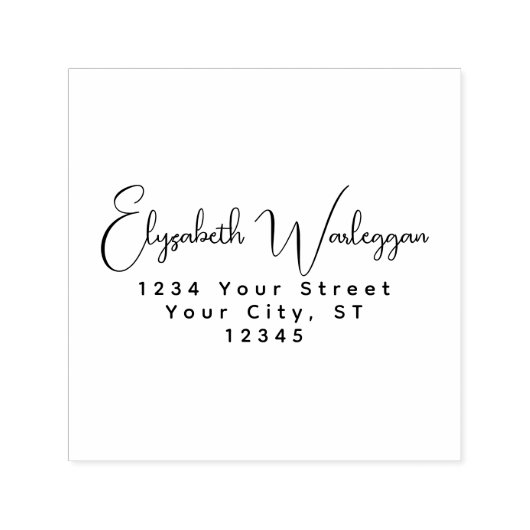 シンプルエレガントミニマル#42名住所 セルフインキングスタンプ (デザイン)