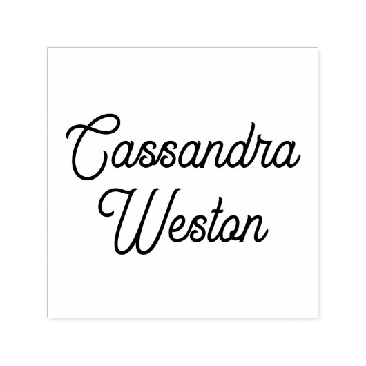 シンプルエレガントミニマル#7XLスクリプト名のみ セルフインキングスタンプ (デザイン)