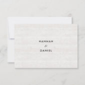 シンプルエレガントミニマ素朴リス結婚ト 出欠カード (裏面)