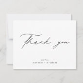 シンプルエレガントミニマ結婚リストサンキューカード ノートカード (正面)