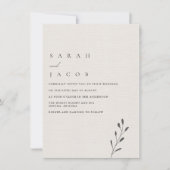 シンプルエレガントミニマ結婚リスト 招待状 (正面)