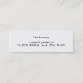 シンプルエレガントメイクアップアーティストレッドキスをするリップ スキニー名刺 (裏面)